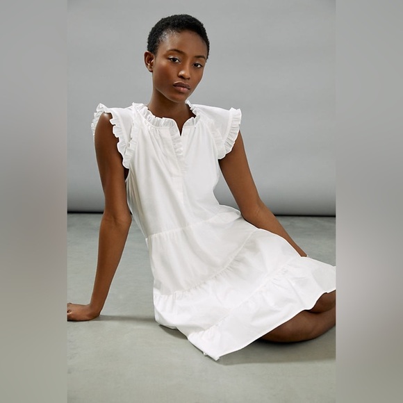 Anthropologie Othilia Gwyneth Cotton Ruffled Mini Dress - Picture 2 of 8